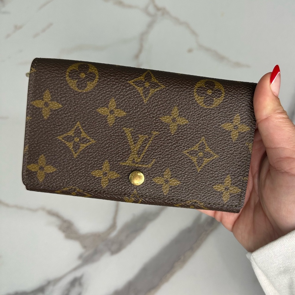 Louis Vuitton Monogram Canvas Porte Monnaie Tresor Wallet - Picture 1 of 10